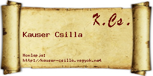 Kauser Csilla névjegykártya